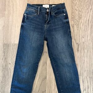 Frame Denim Women's Mid Blue Cropped Jeans